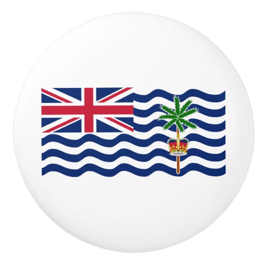 英領インド洋地域の旗 セラミックノブ (正面)