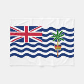 英領インド洋地域の旗 フリースブランケット (正面(横))