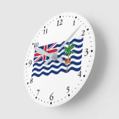 英領インド洋地域の旗 ラウンド壁時計 (傾斜)