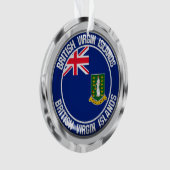 英領バージン諸島の円形の紋章 オーナメント (正面)