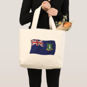 英領バージン諸島の国旗トートバッグ ラージトートバッグ (正面(商品))