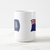 英領バージン諸島の国旗マグカップ コーヒーマグカップ (中央)