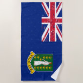 英領バージン諸島の旗のビーチタオル ビーチタオル (正面)