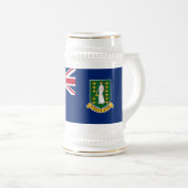 英領バージン諸島の旗 ビールジョッキ (正面右)