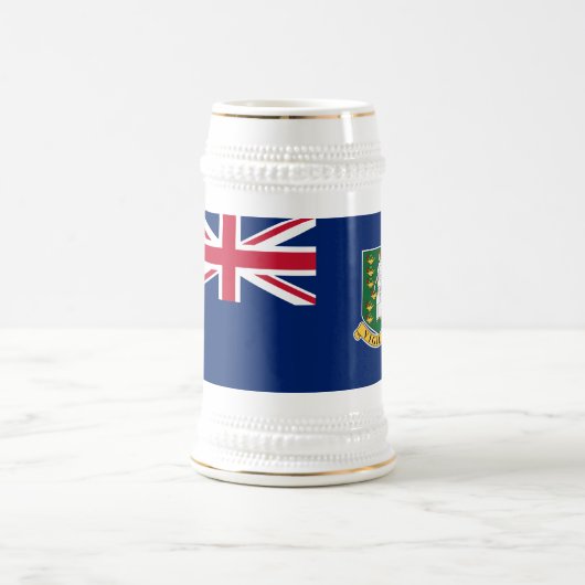 英領バージン諸島の旗 ビールジョッキ (中央)
