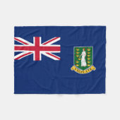 英領バージン諸島の旗 フリースブランケット (正面(横))