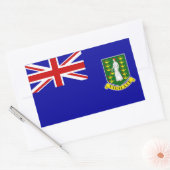 英領バージン諸島の旗 長方形シール (封筒)