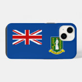 英領バージン諸島の旗 iPhoneケース (裏面横)