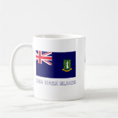 英領バージン諸島は名前と印を付けます コーヒーマグカップ (左)