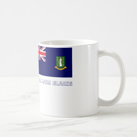 英領バージン諸島は名前と印を付けます コーヒーマグカップ (右)