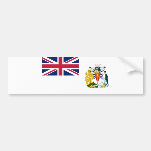 英領南極地域の旗 バンパーステッカー (正面)