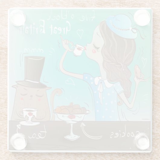 英食 ガラスコースター (裏面)