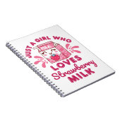 苺のミルクかわいいが大好きな女の子 ノートブック (右側)