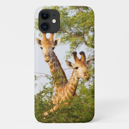 茂みから顔を出すキリン Case-Mate iPhoneケース (裏面)