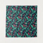 茂みにさくらんぼトマトをパターン化する タペストリー (正面(横))