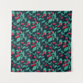 茂みにさくらんぼトマトをパターン化する タペストリー (正面)