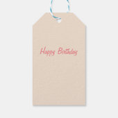 茂みのの後ろのヒョウカスタム ギフトタグ (裏面)