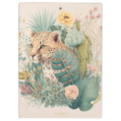 茂みのの後ろのヒョウカスタム クリップボード (裏面)