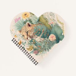 茂みのの後ろのヒョウカスタム ノートブック