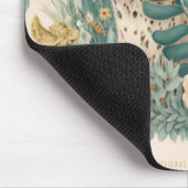 茂みのの後ろのヒョウカスタム マウスパッド (コーナー)