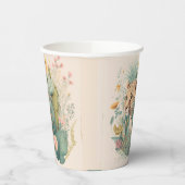 茂みのの後ろのヒョウカスタム 紙コップ (左)