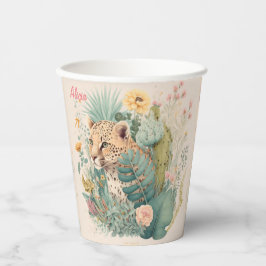 茂みのの後ろのヒョウカスタム 紙コップ