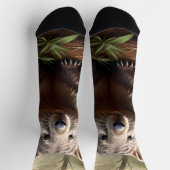 「茂みの中に隠れ：野生のオージー・ウォンバット」 ソックス (上部)