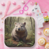 「茂みの中に隠れ：野生のオージー・ウォンバット」 ペーパープレート (パーティー)