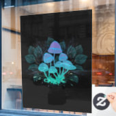 茂みの中のトアドストール ウィンドウサイン (カフェ窓)