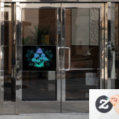 茂みの中のトアドストール ウィンドウサイン (オフィスドア)