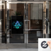 茂みの中のトアドストール ウィンドウサイン (オフィスドア)