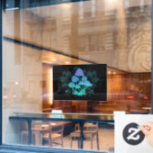 茂みの中のトアドストール ウィンドウサイン (カフェ窓)