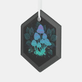 茂みの中のトアドストール ガラスオーナメント (正面左)