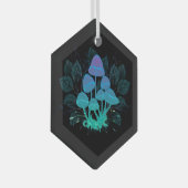 茂みの中のトアドストール ガラスオーナメント (正面右)