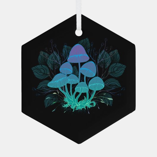 茂みの中のトアドストール ガラスオーナメント (裏面)