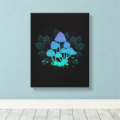 茂みの中のトアドストール キャンバスプリント (インサイチュ (ウッドフロア))