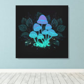 茂みの中のトアドストール キャンバスプリント (インサイチュ (ウッドフロア))