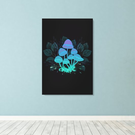 茂みの中のトアドストール キャンバスプリント (インサイチュ (ウッドフロア))