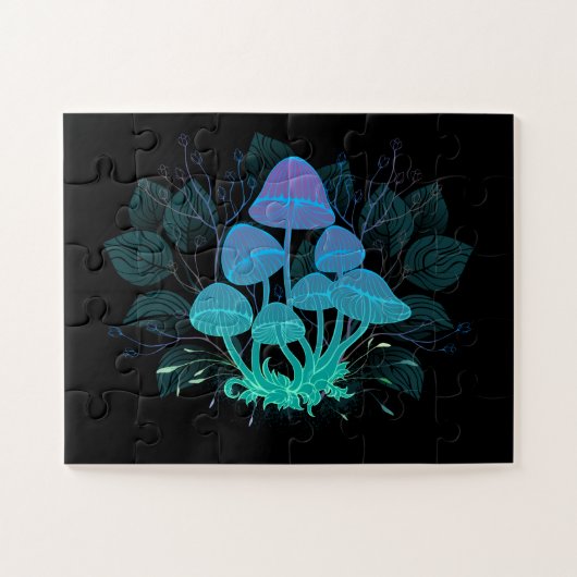 茂みの中のトアドストール ジグソーパズル (横)