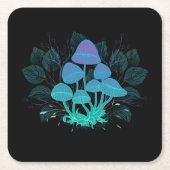 茂みの中のトアドストール スクエアペーパーコースター (正面)
