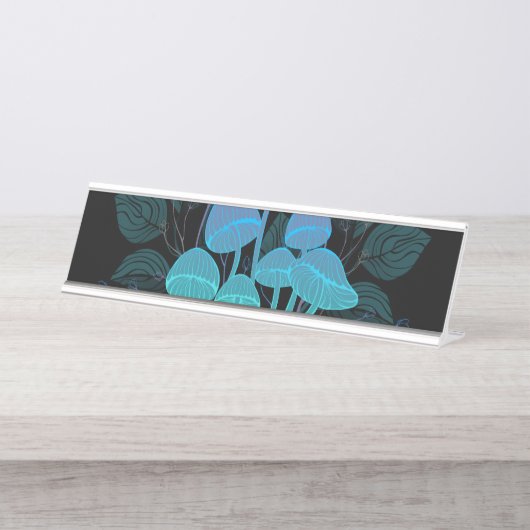 茂みの中のトアドストール デスクネームプレート (正面)