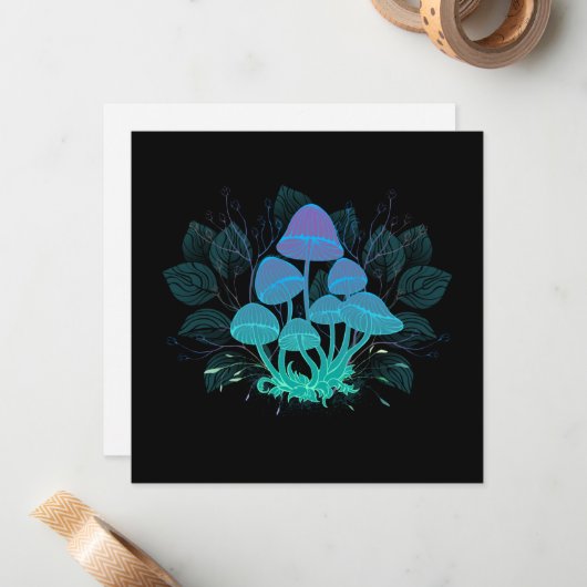 茂みの中のトアドストール ノートカード (正面/裏面インサイチュ)