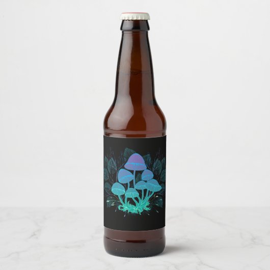 茂みの中のトアドストール ビールラベル (正面)