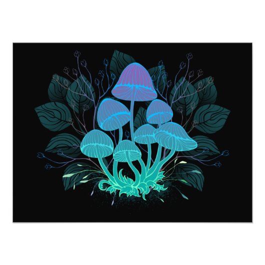 茂みの中のトアドストール フォトプリント            (正面)