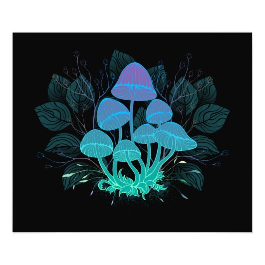 茂みの中のトアドストール フォトプリント (正面)