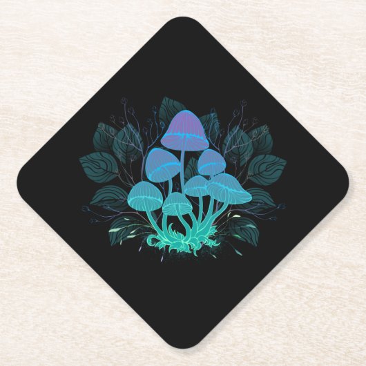 茂みの中のトアドストール ペーパーコースター (正面)