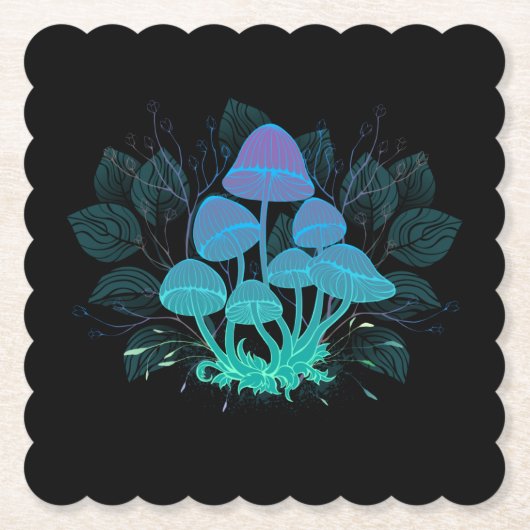 茂みの中のトアドストール ペーパーコースター (正面)