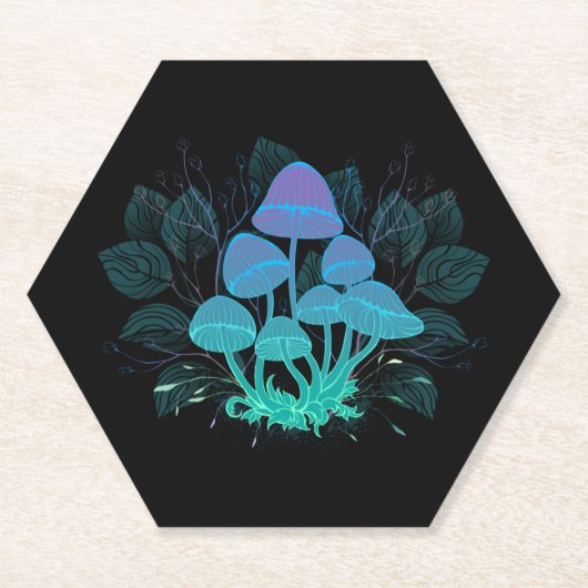 茂みの中のトアドストール ペーパーコースター (正面)