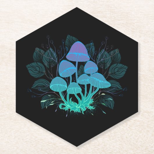 茂みの中のトアドストール ペーパーコースター (正面)