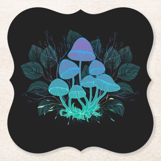 茂みの中のトアドストール ペーパーコースター (正面)